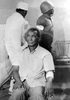 Francisco Macias Nguema in custody.