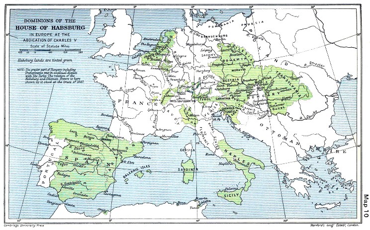 The lands of Charles V.