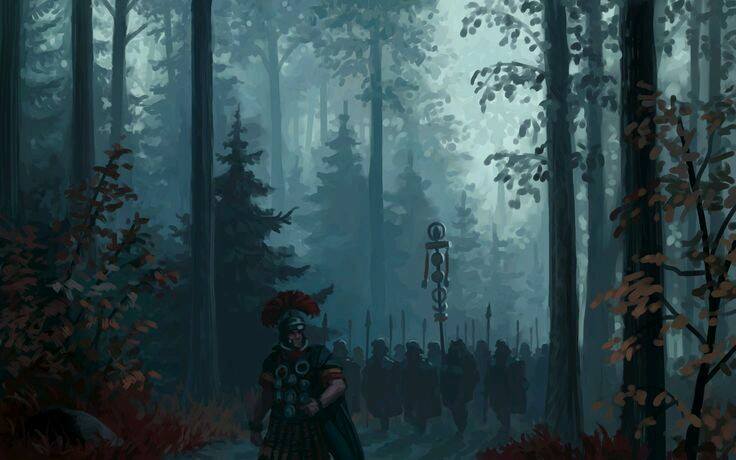 A Roman legion in Teutoberg Forest.