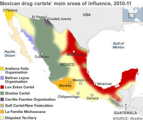 Turf of the Mexican drug thugs.